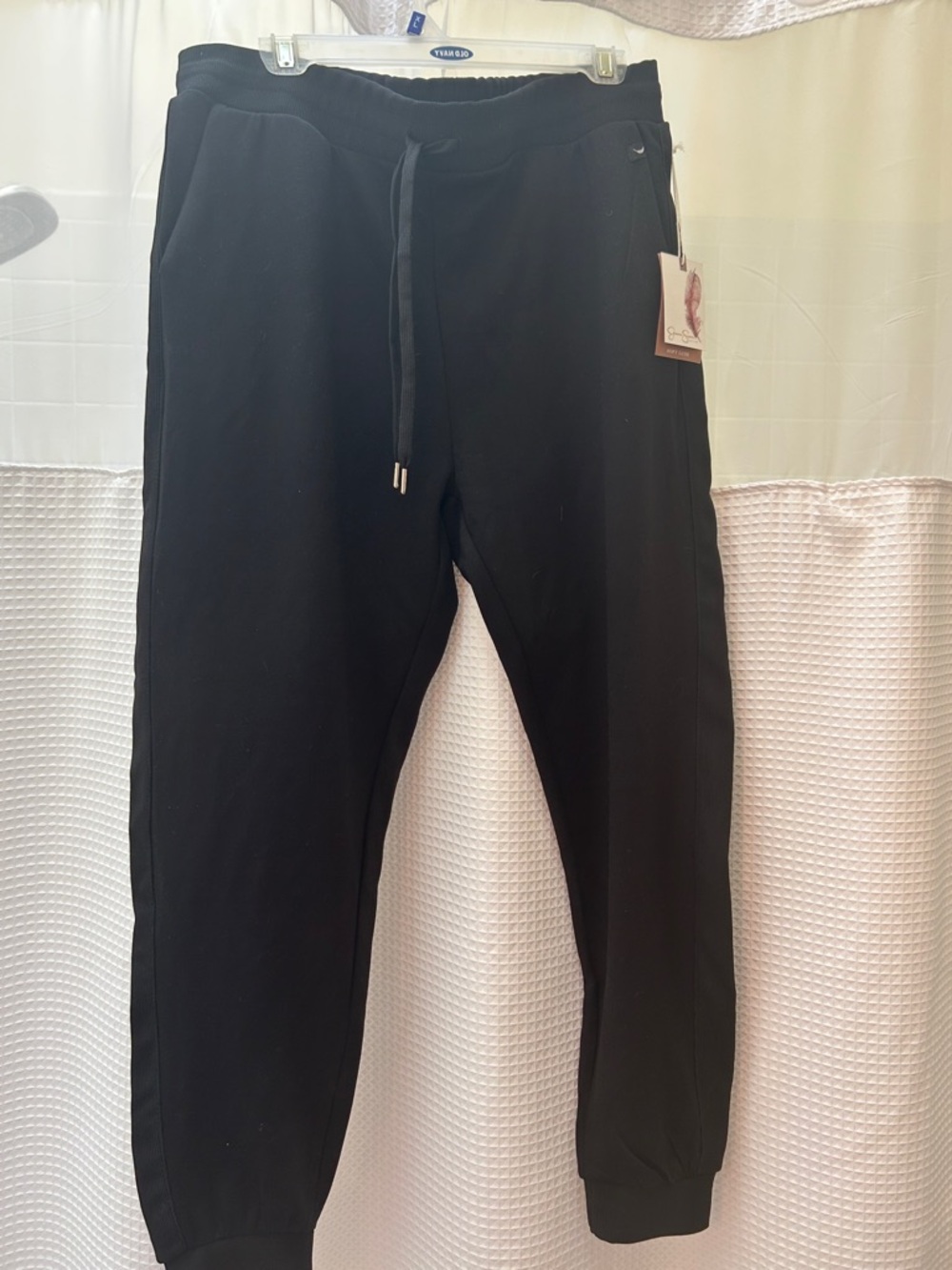 Jessica Simpson Black Men's Jogger Sweatpants with Drawstring